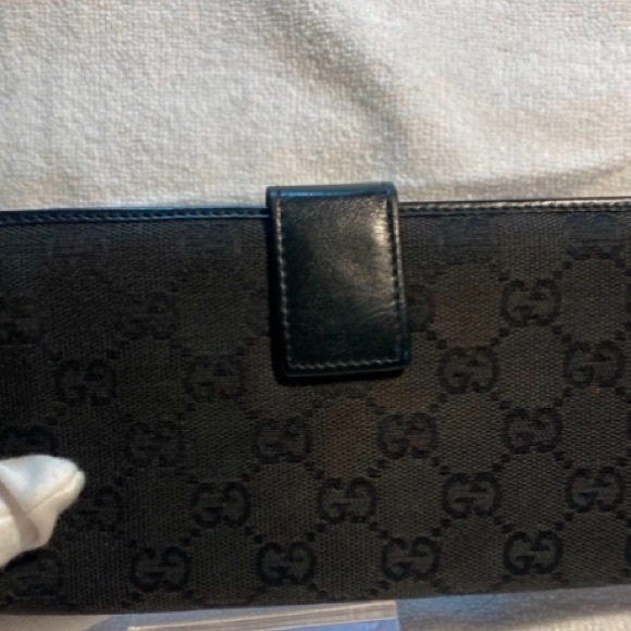Gucci (2) authentic vintage Long Canvas and Leather Wallet and Free Gucci wallet - Picture 2 of 11